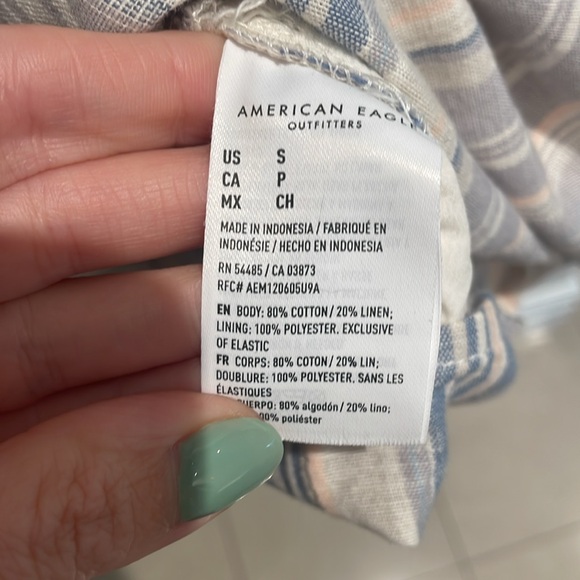 American Eagle smocked cross back mini dress size small - Picture 9 of 9